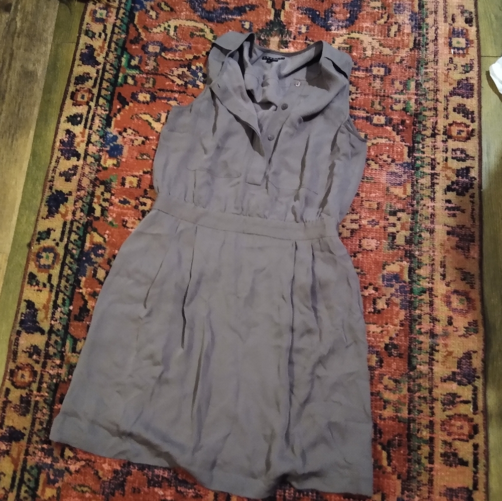 Theory 100% Silk Grey Sz 2 Dress Casual